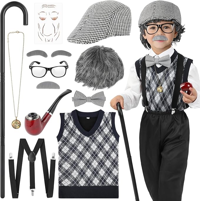 Grandpa Boy 100th day of school costume