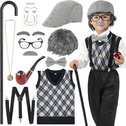 Grandpa Boy 100th day of school costume