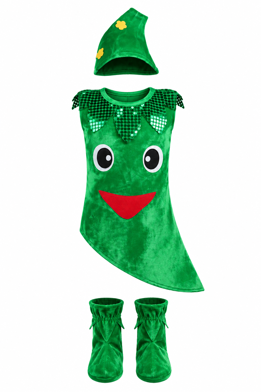 Kids Green Chili Pepper Costume
