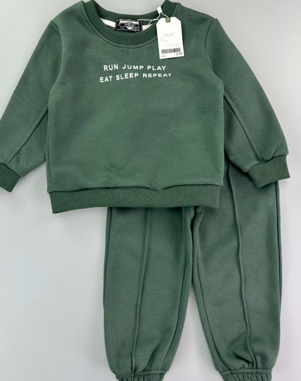 Zara green long sleeve track suit 2pc set