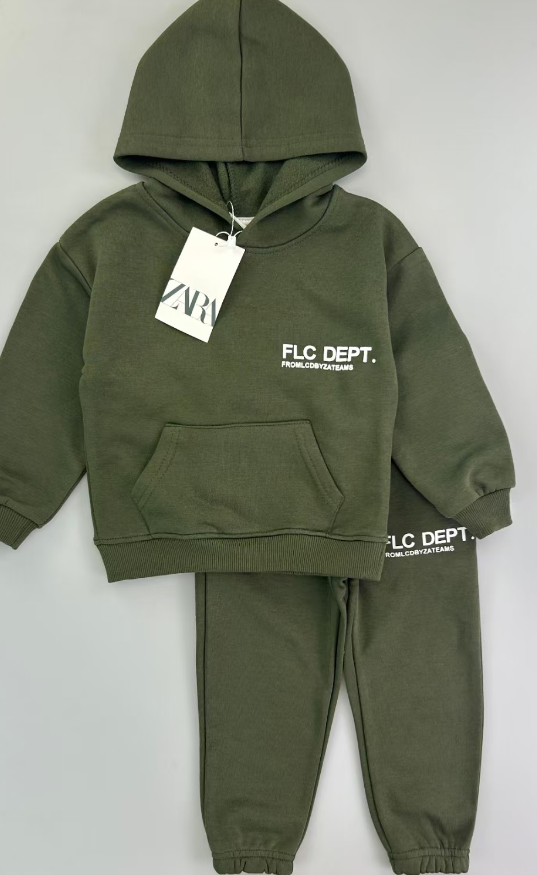 Zara green 2pc set track suit