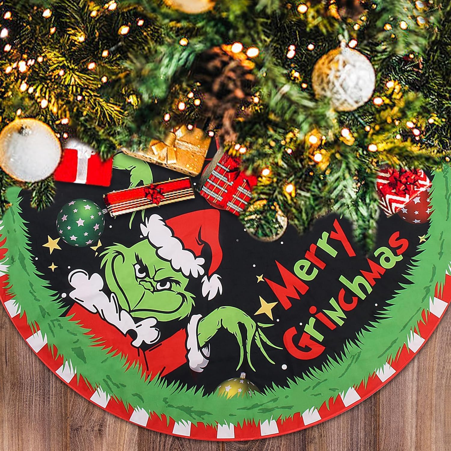 Grinch Christmas Tree Skirt (48 inches) XMAS mat