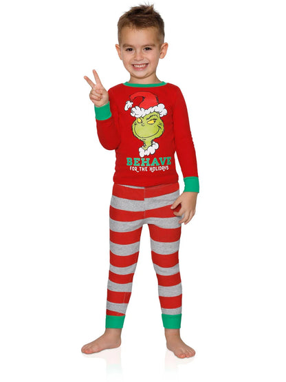 Grinch Behave for the Holidays  Christmas Pajamas Kids and Adults Pyjamas - Preppy Kids (Grand Bazaar)