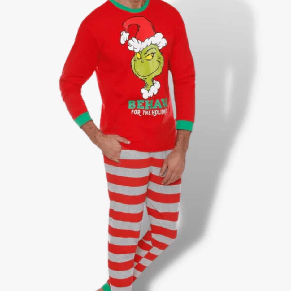 Grinch Behave for the Holidays  Christmas Pajamas Kids and Adults Pyjamas