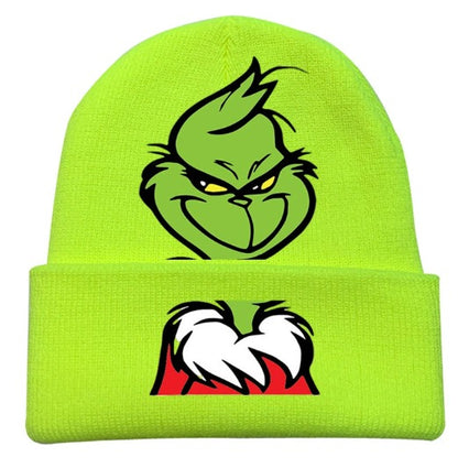 Grinch Green Christmas Beanie