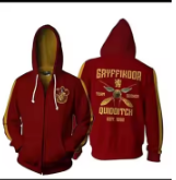 Harry Potter Gryffindor 3D Zipper Hoodie