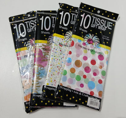 Happy Birthday Tissue paper Creme Paper(Pack)