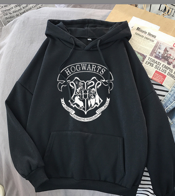 Harry Potter Black Fleece Pullover Hoodie
