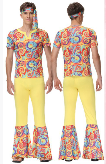 Halloween Adult Male Hippie Cosplay Costume