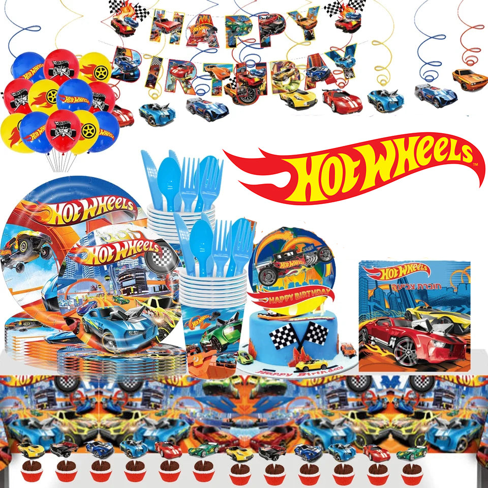 Hot Wheels Diamond Party Decoration Package