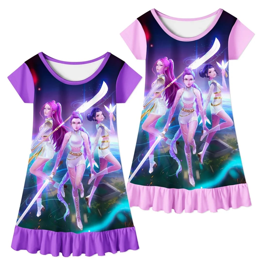 Kpop Demon Hunters Huntrix Nightgown Dress
