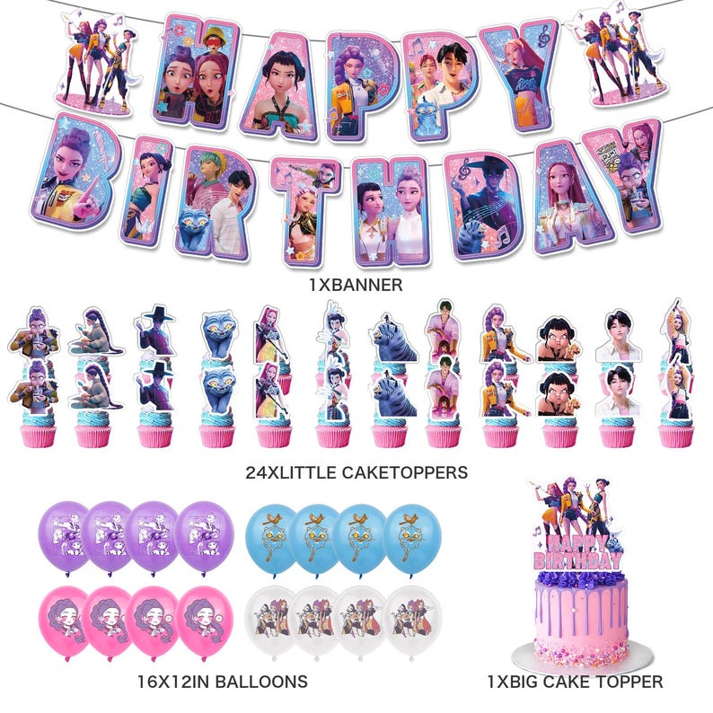 Kpop Demon Hunters Huntrix Party Package