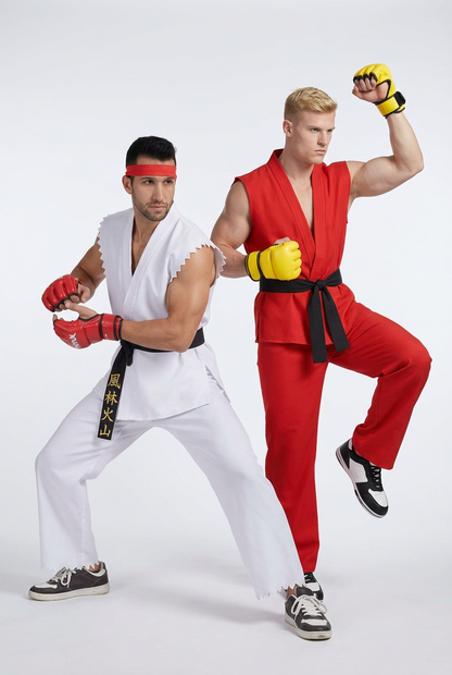 Ryu &amp; Ken-Inspired Martial Arts Cosplay Costume