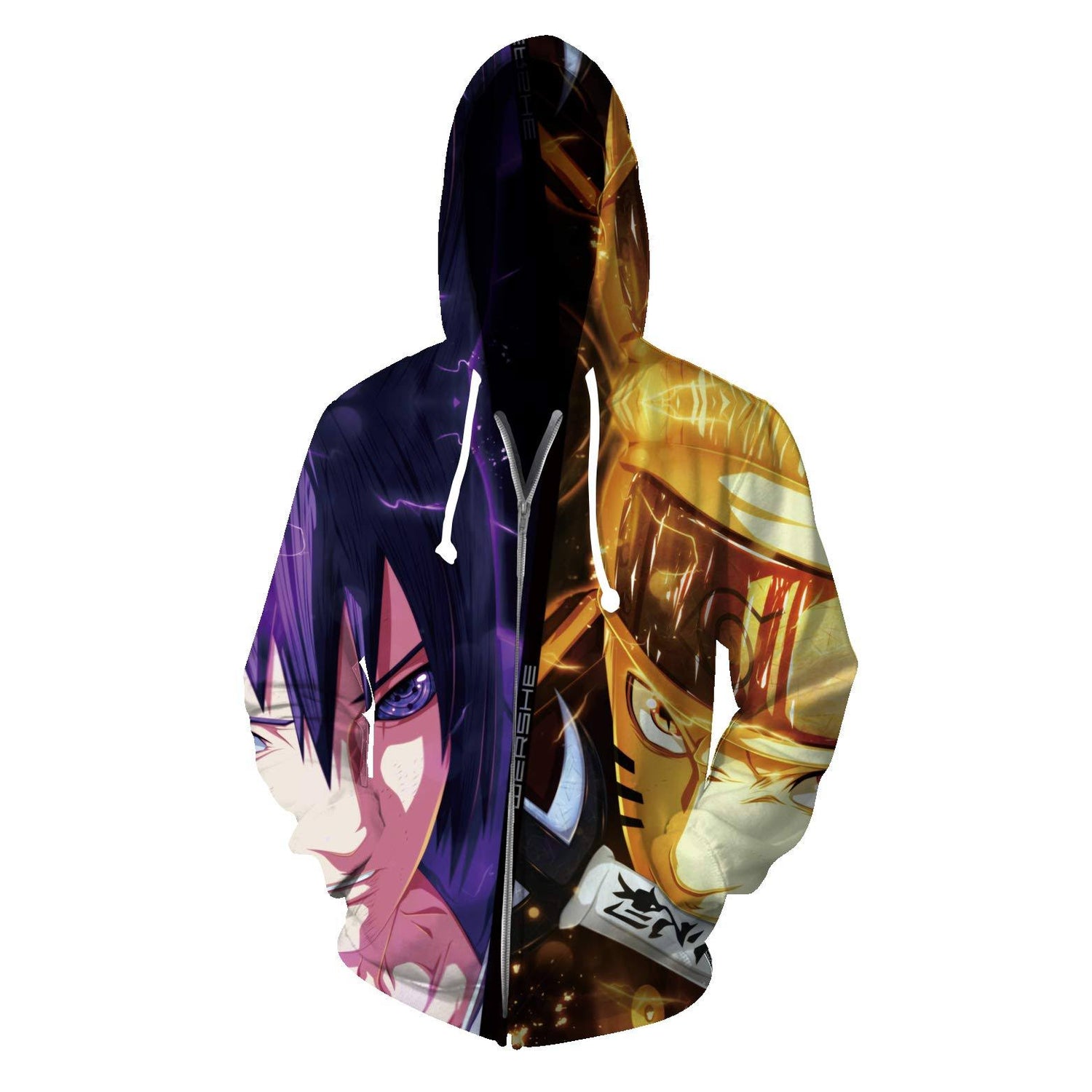 Naruto Vs Kakashi 3D Zipper Hoodie