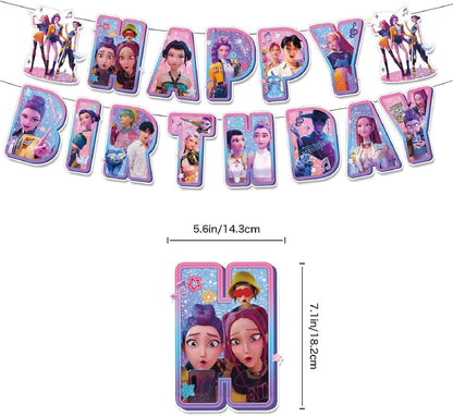 Kpop Demon Hunters Huntrix Backdrop Party Package