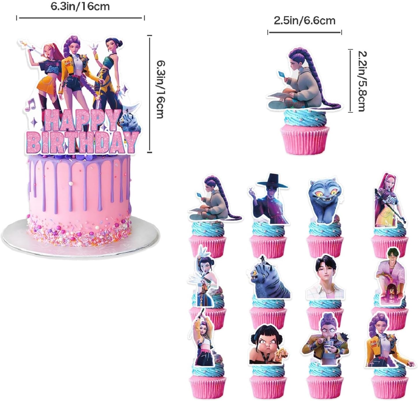 Kpop Demon Hunters Huntrix Backdrop Party Package