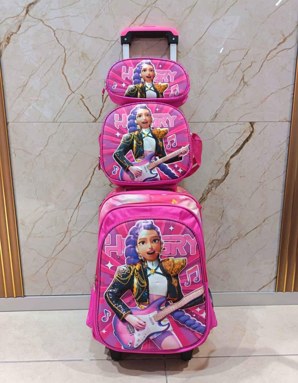 Kpop Demon Hunters Rumi Golden 3pc Trolley bag