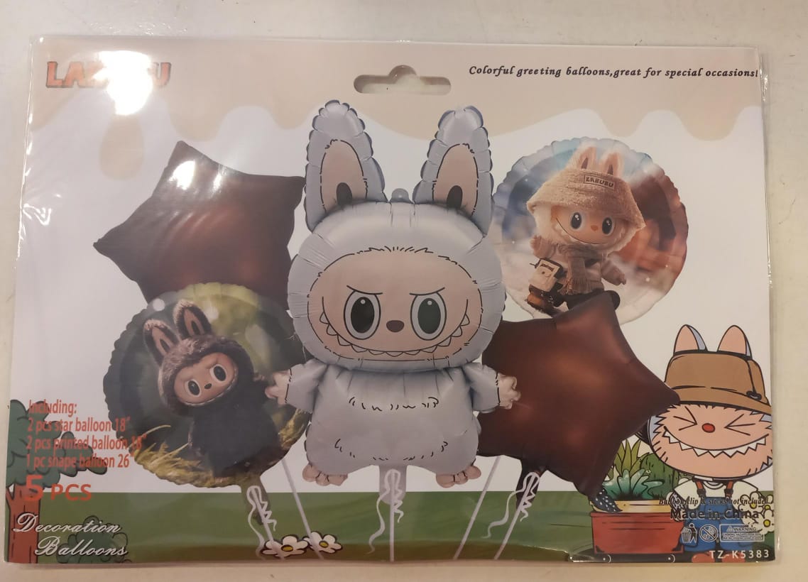 Labubu 5pc Foil Balloon