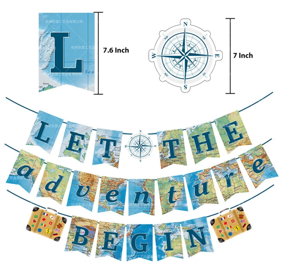 Let the Adventure Begin / Retirement decoration package