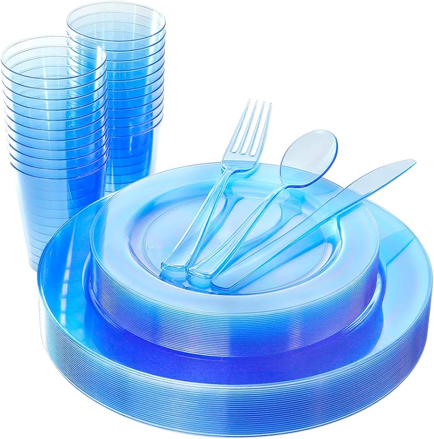 Light Blue Tableware Party Set
