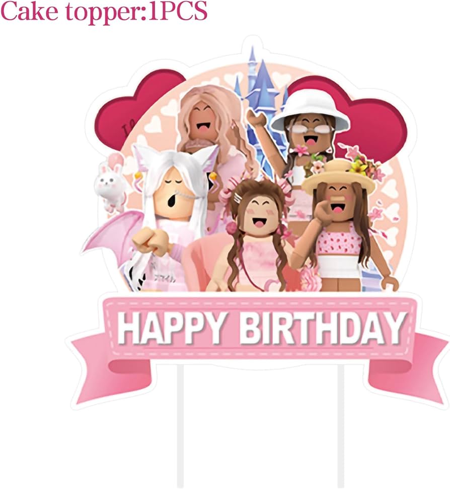 Girl Roblox Cake Topper
