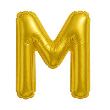 16" Letter M foil Gold