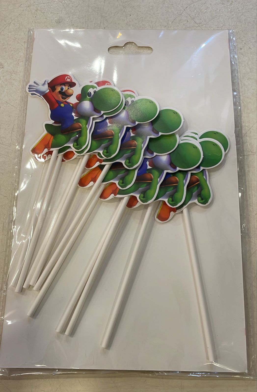 Mario and Yoshi Cupcake Toppers