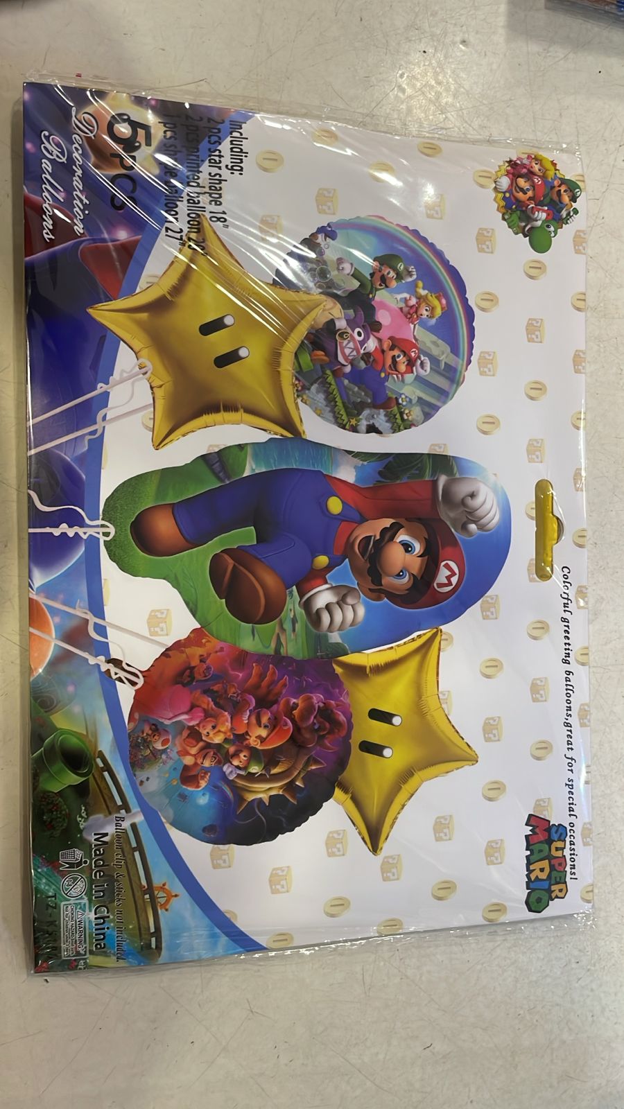 Mario 5pc Foil Ballon