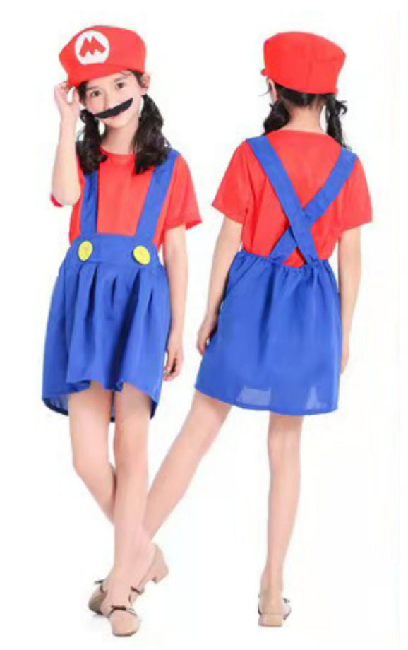 Mario Girls Kids Costume