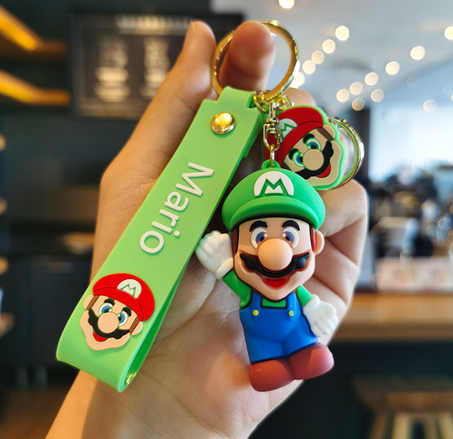 Mario Green Luigi Blue Keychain