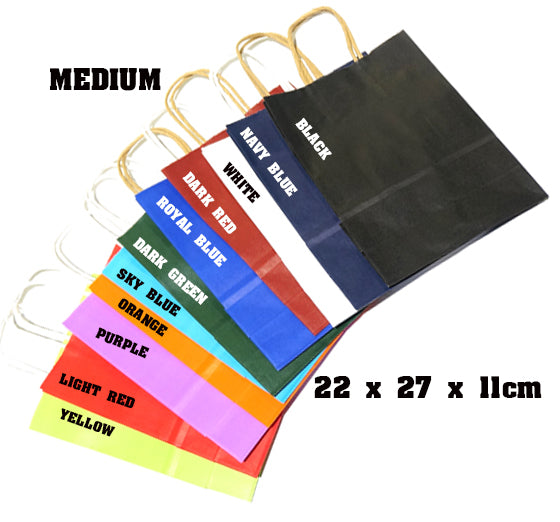 Medium Plain Gift Bag Kraft Bag (1pc -22 x 27 x 11cm)