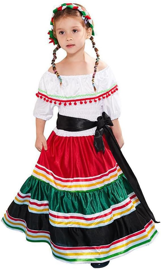 Mexican Festival Dress Spanish Traditional Folk Dance outfit