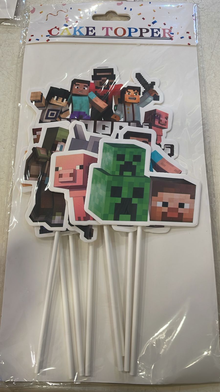 Minecraft Cake and Cupcake Topper