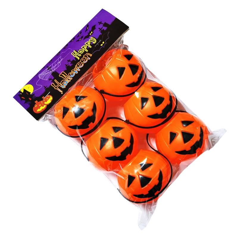 Halloween 6pcs Candy Mini Buckets Sweet Candy Holder Portable Basket