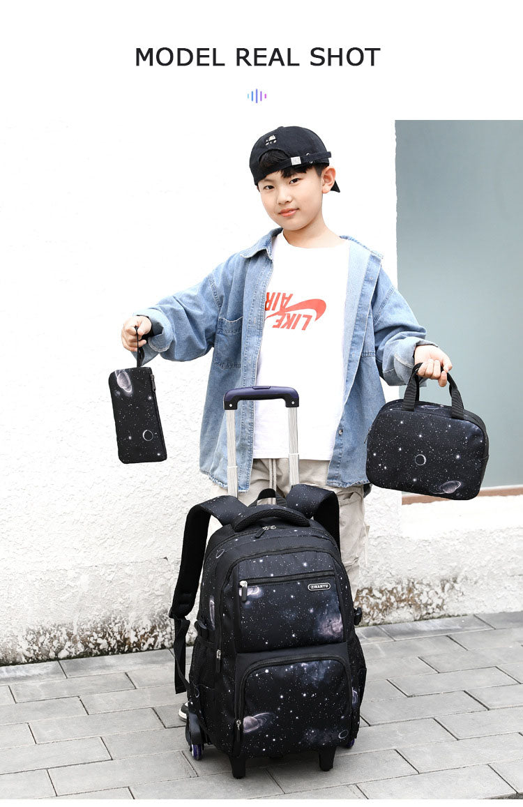 Ziranyu 3pc Trolley Bag Set Galaxy Black