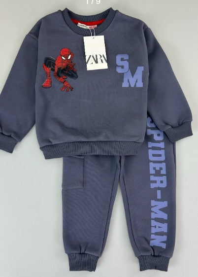 Zara Spiderman Navy Blue Joggers Set