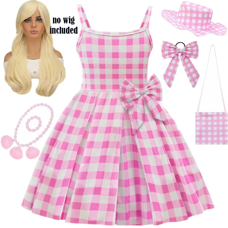 Barbie Dress Cosplay Costume Outfit (Accessories included, NO WIG)