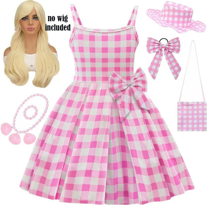 Barbie Dress Cosplay Costume Outfit (Accessories included, NO WIG)