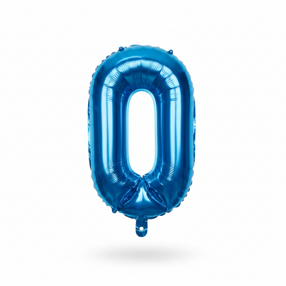 35" inch  Number Blue Foil Helium Balloons (35").  1 to 9