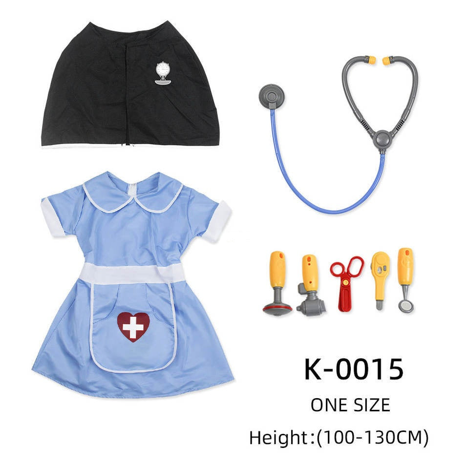 Nurse Blue Dress Career Day Outfit (Ages 3 to 6)