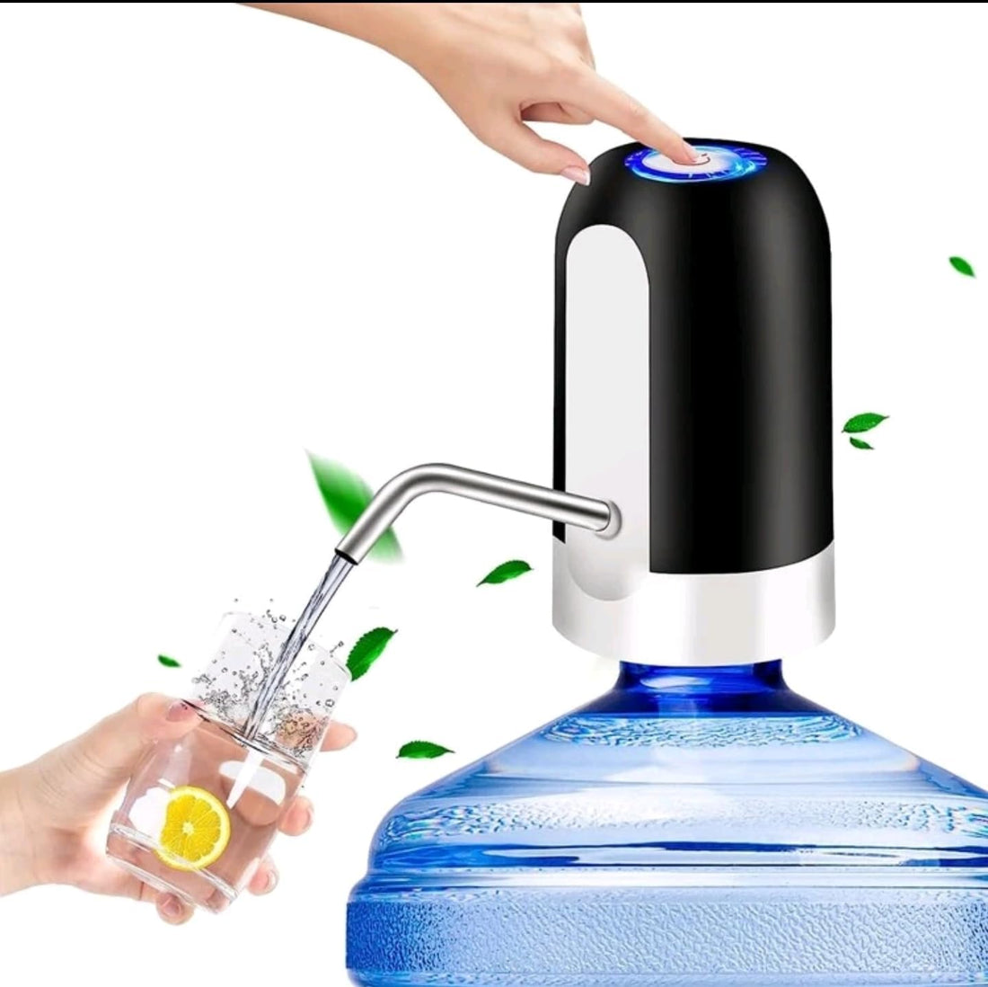 Rechargeable One-Touch Water Pump – Fits 2–5 Gallon Bottles | BPA-Free, Portable &amp; Easy to Install – Ideal for Home, Office &amp; Travel