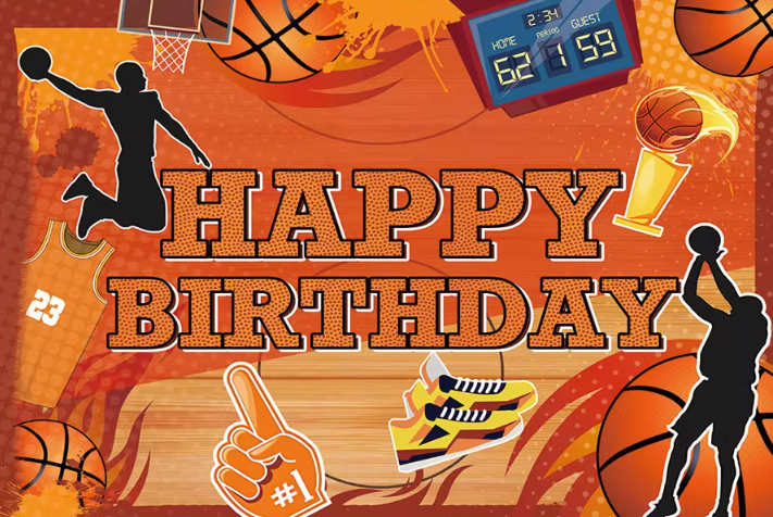 Basketball Birthday Party Package with backdrop