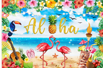 Aloha Party Decoration Package With Backdrop