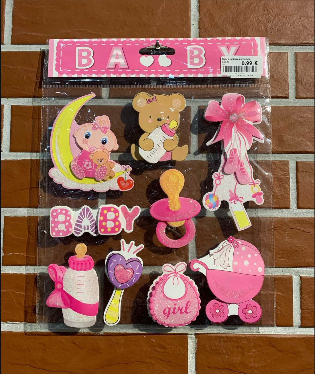 Baby Shower 3D Sticker Art- Baby Girl