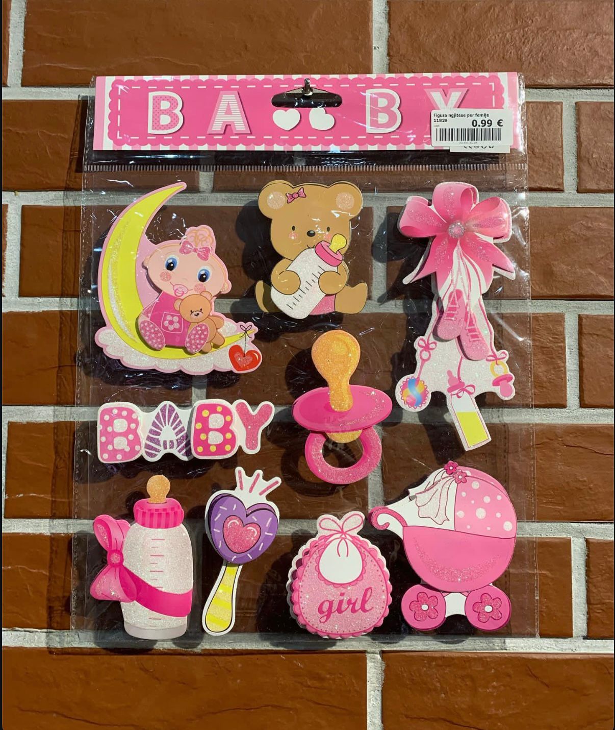 Baby Shower 3D Sticker Art- Baby Girl