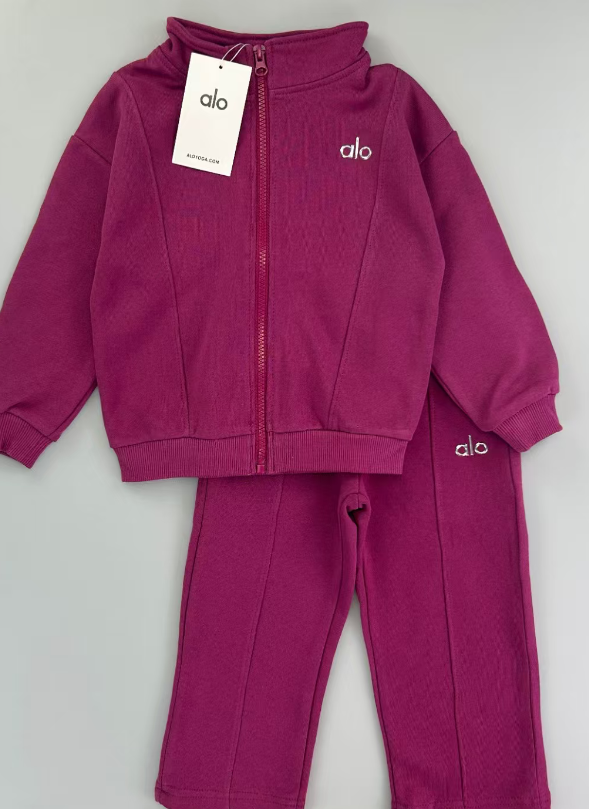 Zara pink alo track suit 2pc set