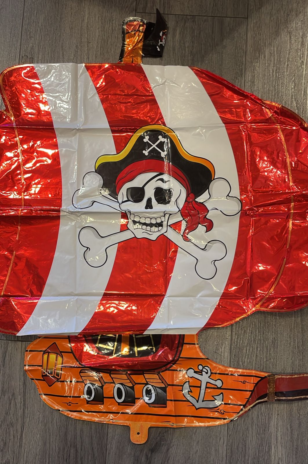 Pirate (Red &amp; White) Foil Balloon