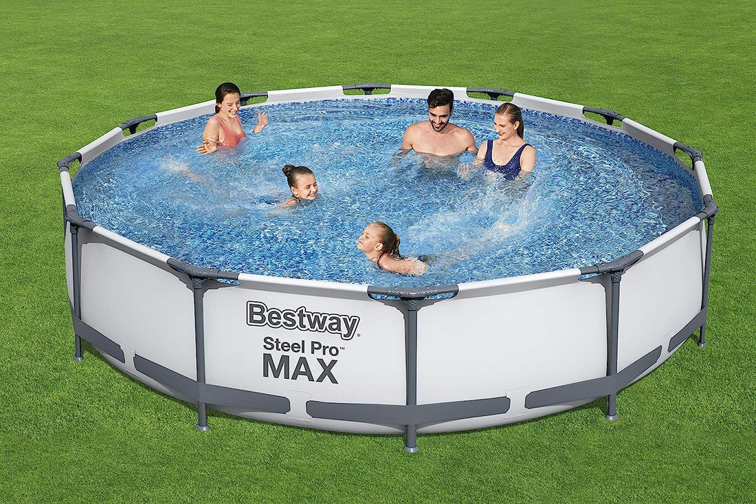 Bestway Steel Pro Above Ground, 12ft x 30 Inch | Frame Swimming Pool with Filter Pump