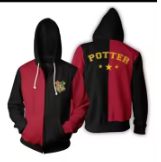 Harry Potter &quot;Potter&quot; 3D Zipper Hoodie