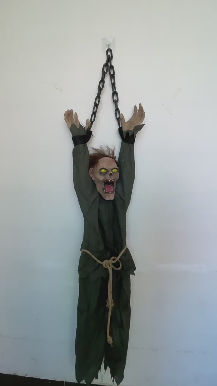 Hanging Shaking Writhing Zombie Halloween Props